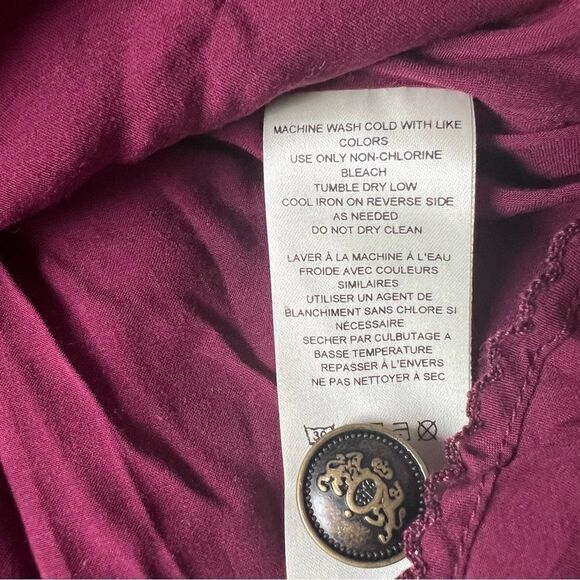 Anthropologie Maeve Faux Leather Pinafore In Plum NEW Size Small - Picture 12 of 14